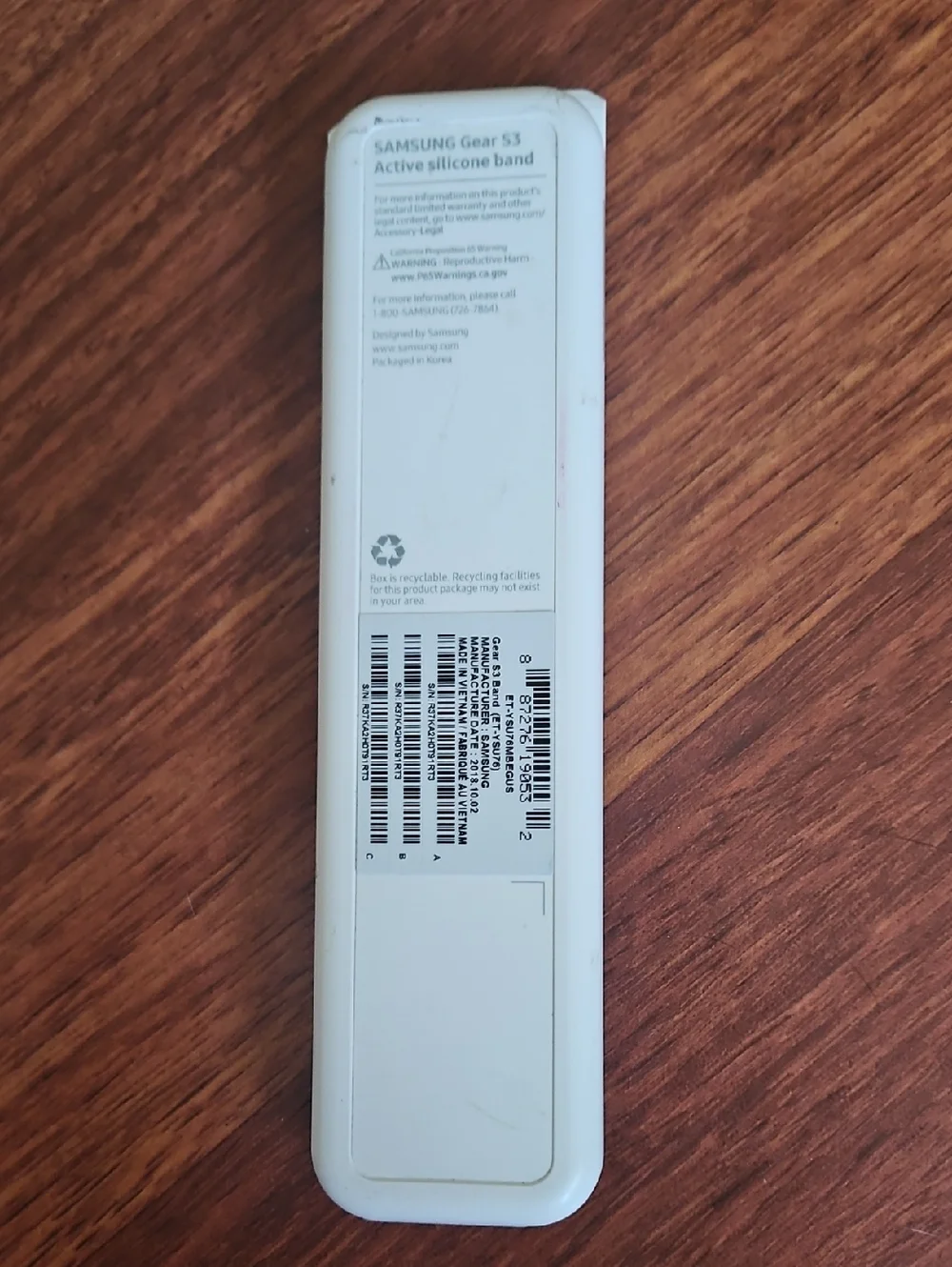 Samsung GEAR S3 Active Silicone Band Black Textured New Sealed